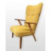 Danish High Back Chair in Boucle